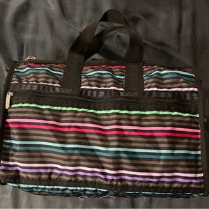 Lesportsac Duffel Bag with Colorful Stripes